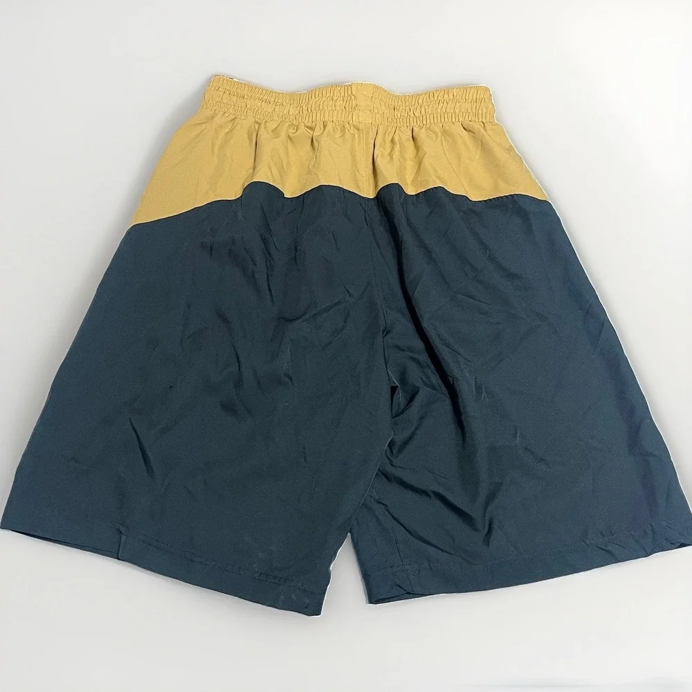 Nike Men's Dri-Fit MEDIUM Ultimate Flex Woven Black & Gold Shorts Breathable
